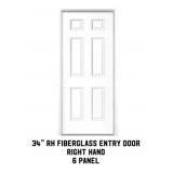 34" RH Fiberglass Entry Door