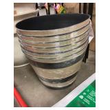 17.7" Resin Whiskey Barrel Planter x 8