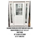 Prehung Fiberglass Entry Door With Sidelites