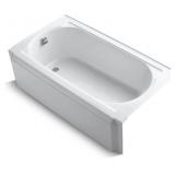 Kohlerï¿½ 60" x 32" LH Cast Iron Bathtub in Biscuit