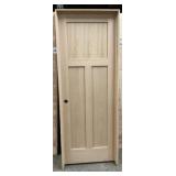 34" x 80" RH Red Oak 3-Panel Interior Door