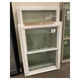 Mixed White Vinyl Double Hung Windows x 2