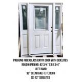 Prehung Fiberglass Entry Door With Sidelites