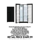 Frigidaire Refrigerator With Warranty
