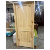 32" x 80" LH Knotty Pine Arch Top Interior Door