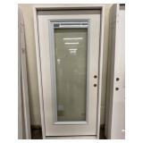 36" x 80" LH Fiberglass FV Exterior Door w/ Blinds