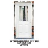 36" LH Fiberglass Exterior Entry Door