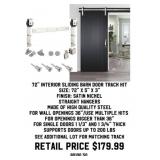 72" Interior Sliding Barn Door Track Kit