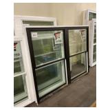 72" x 54" Bronze Twin Double Hung Window