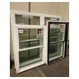 Mixed White Double Hung Windows x 2