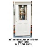 36" RH Fiberglass Entry Door