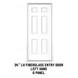 34" LH Fiberglass Entry Door