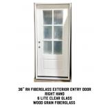 36" RH Fiberglass Exterior Entry Door