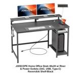 Joiscope Computer Desk 48x20 w/Riser, Power & USB