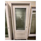 32" x 80" RH Fiberglass 3/4-Deco Exterior Door