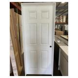 36" x 80" LH 6-Panel Wood Grain MDF Interior Door