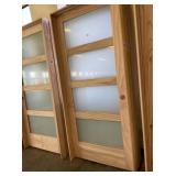36" x 80" LH White Oak 4-Lite Interior Door
