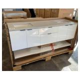 72" Double Bowl Vanity With Pietra Gray Top