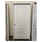 36" x 80" LH Fiberglass Arch Top Exterior Door