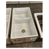 Fireclay 60/40 33" Double Bowl Farm Sink