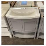 30-1/2" Gray Vanity With Single Sink Top