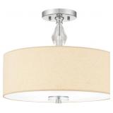 Ashley 3-Bulb Semi-Flush Mount in Chrome x 2