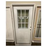 36" x 80" LH Steel 1/2-View Exterior Door
