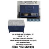 48" Bathroom Vanity With Marble Top