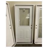 36" x 80" LH Steel 1/2-View Exterior Door