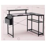Dowinx 43" L-shaped Desk w/Power & Cat Accessories
