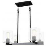 Quoizelï¿½ 4-Bulb Chandelier Pendant in Black