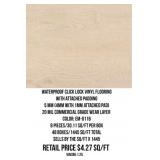 Waterproof Click Lock Vinyl Flooring w/Pad x1445SF