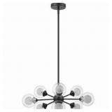Ashley 9-Bulb Pendant Light in Black