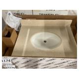 Transolid 31' x 22' Solid Surface Vanity Top