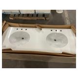 61' x 22' Stone Composite Double Bowl Van. Top