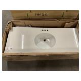 57-1/2' x 22' Stone Composite Single Bowl Van. Top