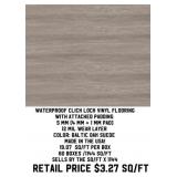 Waterproof Click Lock Vinyl Flooring w/Pad x1144SF