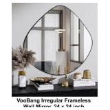 VooBang Irregular Frameless Wall Mirror- 24x24