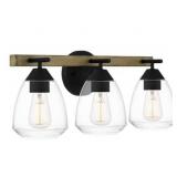 Ashley 3-Bulb Vanity Light in Black