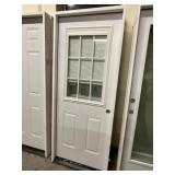 32' x 80' LH Steel HV 9-Lite Ext. Door w/ Blinds