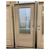 36' x 80' LH Fiberglass 3/4-Deco Exterior Door
