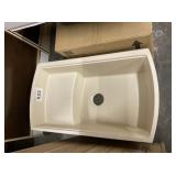 30' Cream Composite Sink With Drying Ledge
