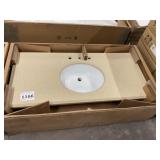 49' x 22' Stone Composite Single Bowl Vanity Top
