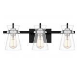 Ashley 3-Bulb Vanity Light in Black