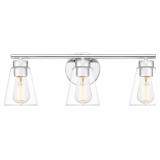 Ashley 3-Bulb Vanity Light in Chrome
