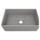 30' Gray Fireclay Apron Sink