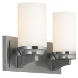 Feissï¿½ 2-Bulb Vanity Light in Steel