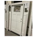 Primed LH Fiberglass Zinc Leaded Entry Door