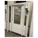 Primed RH Fiberglass Zinc Leaded Entry Door