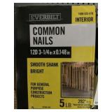5lb Box of 12D 3-1/4" Interior Common Nails x 4